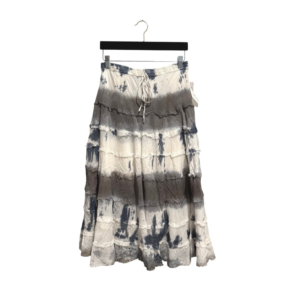 NWT Metrowear‎ Tie Dye Tiered Maxi Skirt Cotton Boho Small